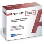 Агвистат 5/160 мг №28 табл.п.п.о. Агвистат 5/160 мг №28 табл.п.п.о.